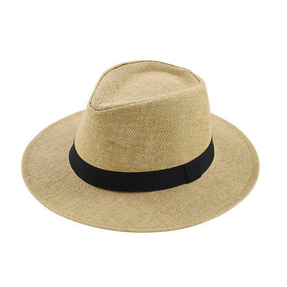 ShadeVibe - Hoed met Brede Rand en Zwarte Lint Accent