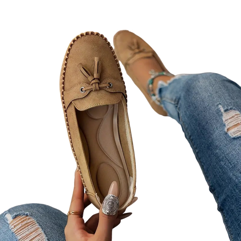 Mocassins femme en suède