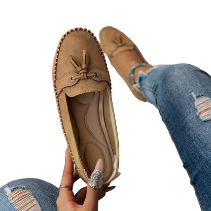 Mocassins femme en suède