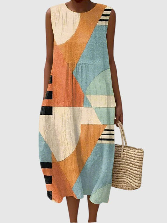 Iris - Vestido Midi Multicolorido e Versátil
