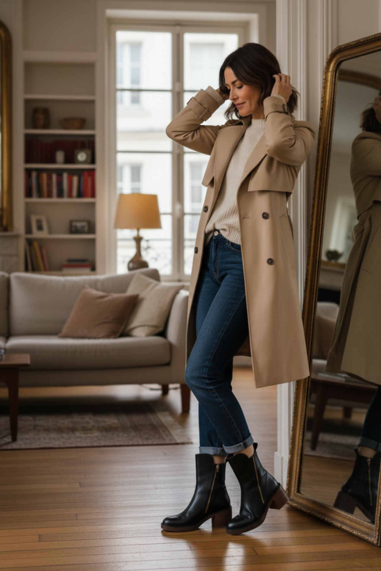 Valorine™ | Botine elegante din piele cu toc confortabil