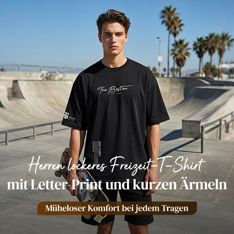 👕🏙️ 50% RABATT JETZT! Herren Urban Style Loose Fit T-Shirt – Premium Baumwollmix, Lässiger Oversize-Schnitt & Grafikdruck ✨