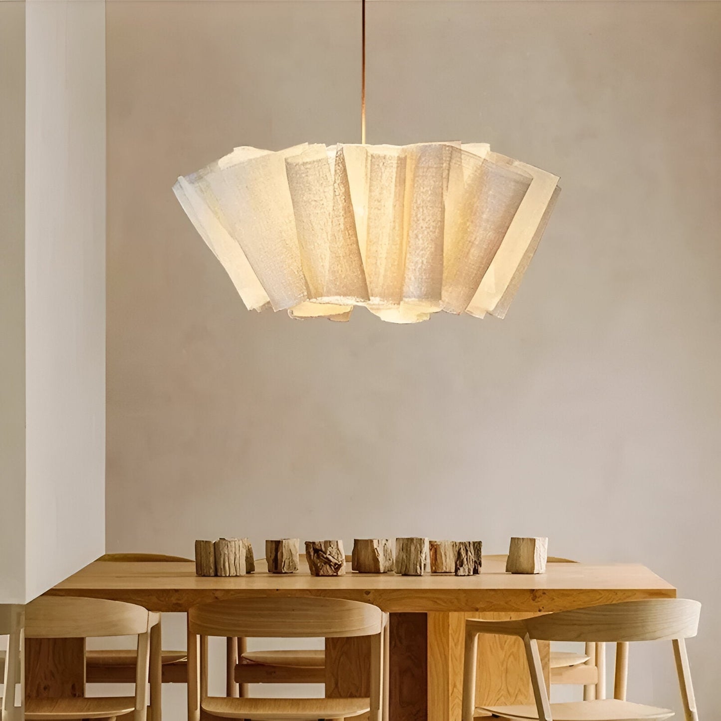Solmara - Nordic Crème Stoffen Hanglamp