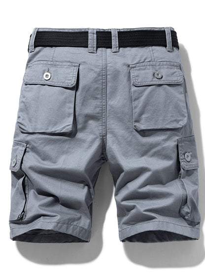 Men's Casual Cargo Shorts with Belt and Pockets