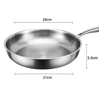 TitanPro – Pure Titanium Frying Pan with Hammered Fish-Scale Pattern