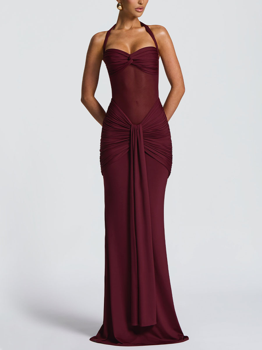 Eloise - Schlankes Patchwork Mesh Kleid