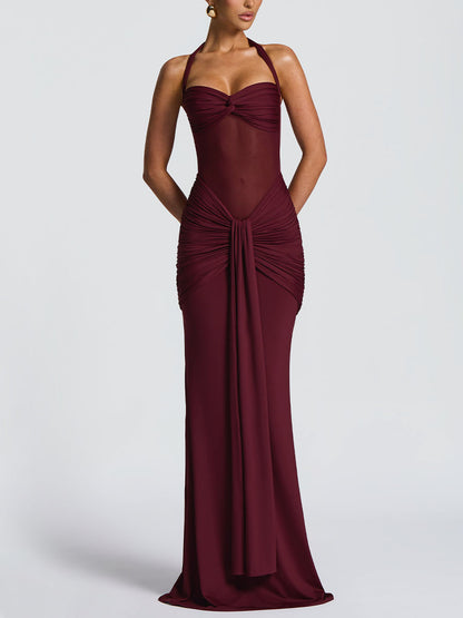 Eloise - Schlankes Patchwork Mesh Kleid