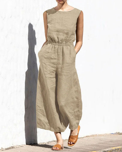 Chloé – Combinaison sans manches à jambes larges femme