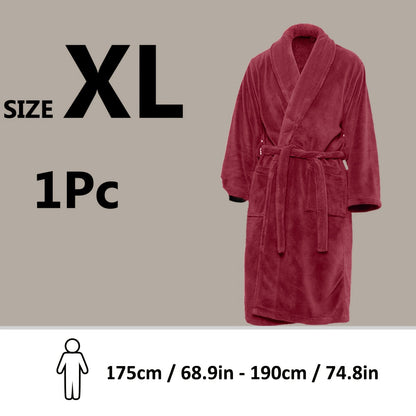 Luxe Unisex Coral Fleece Badjas – Ultra Zacht en Warm voor Jouw Comfort
