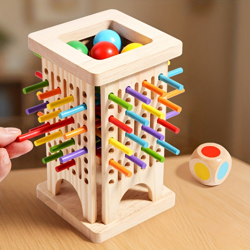 Holz Stapelturm Kinder | Motorik Steckspiel Holz