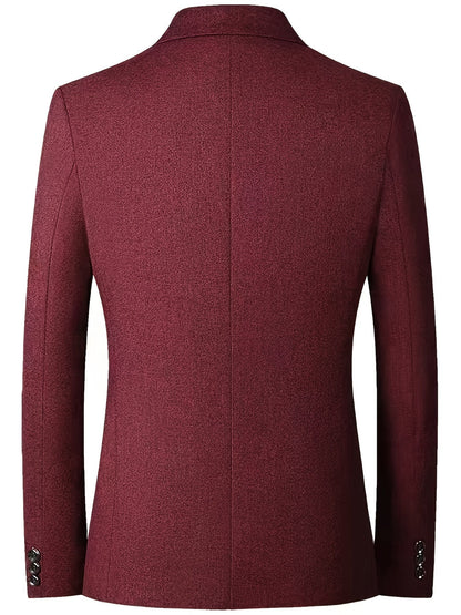 Marynarka Slim-Fit z Zapięciem na Dwa Guziki dla Mężczyzn | Idealna na Okazje Zawodowe i Formalne