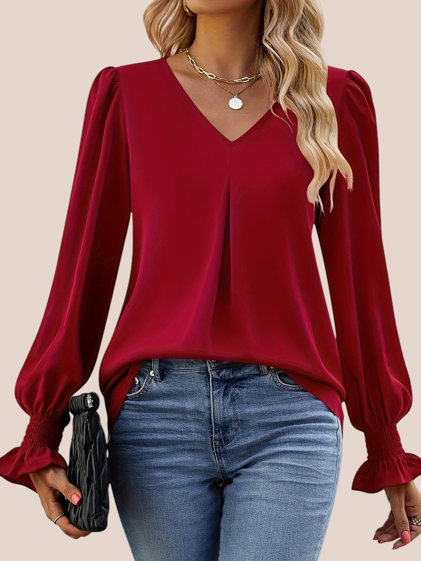 Mira - Blusa Elegante con Escote en V