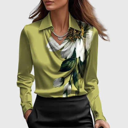 Elowen | Satin Draped Blouse