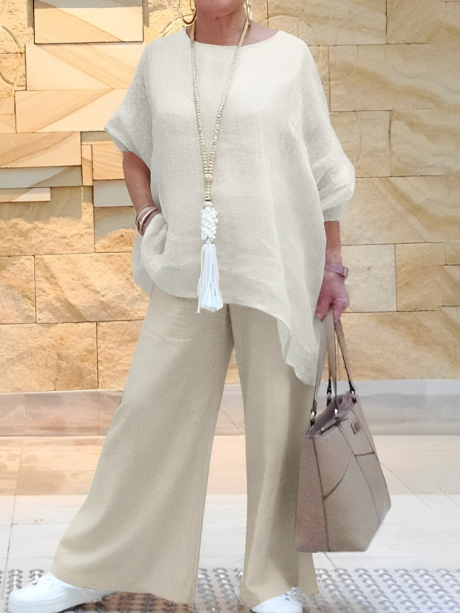 Two-Piece Set Poise & Comfort for an Elegant and Comfortable Look