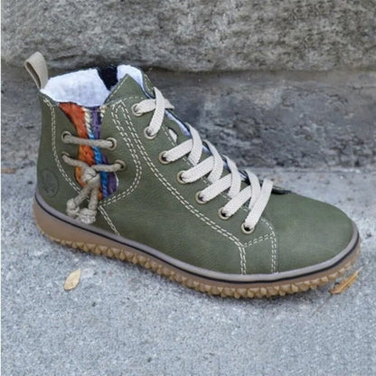 Hanasa - Lace Up Winter Ankle Boots