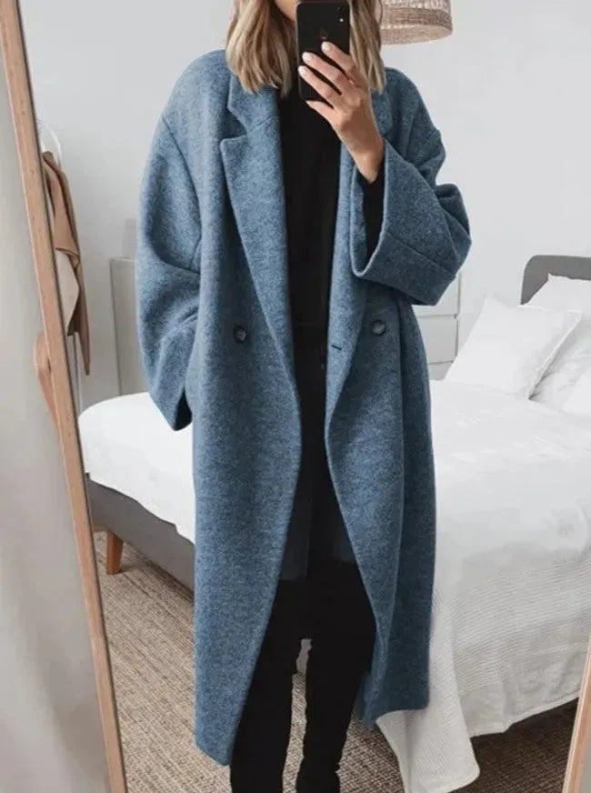 Violet | Women elegant oversized Button-Down coat