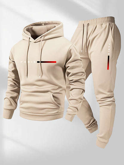 Varello Paris Set – hættetrøje og joggers sæt med print
