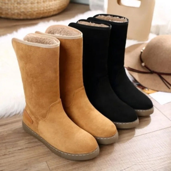Cassie - Bottes hautes coupe-vent doublées de fourrure avec semelle antidérapante