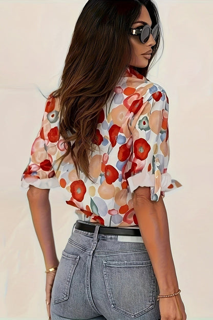 Roxanne | Vibrant Floral Long-Sleeve Shirt