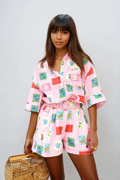 Livia Pink Print Set