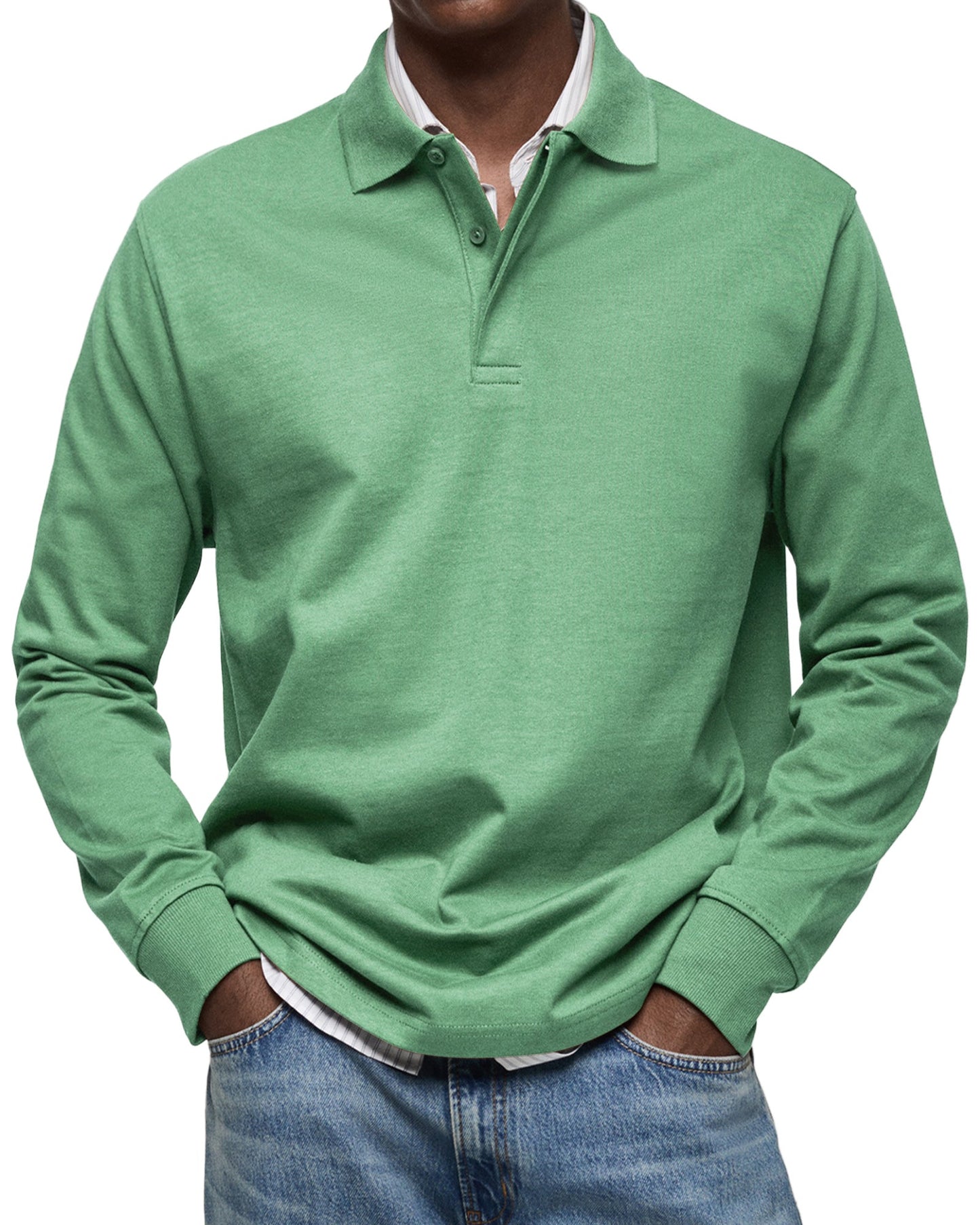 Elias™ | Essential Langarm-Poloshirt
