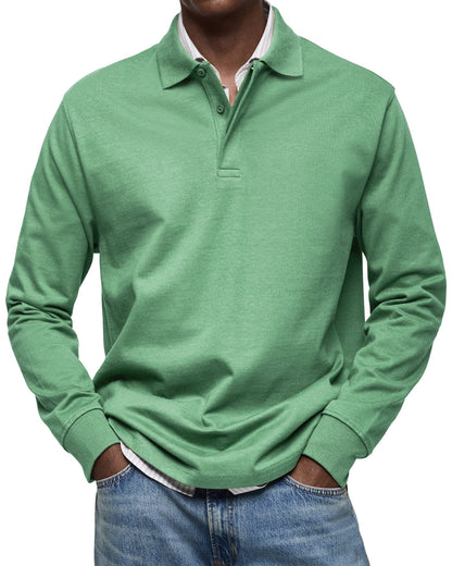 Elias™ | Essential Langarm-Poloshirt