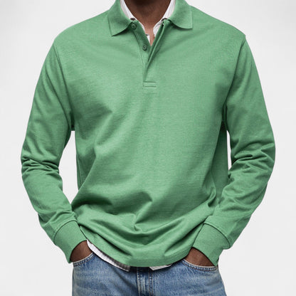 Tomáš – Elegantní pánské polo s dlouhým rukávem