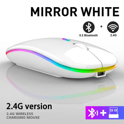 Kabellose Maus mit RGB-LED-Beleuchtung – ohne Batterien