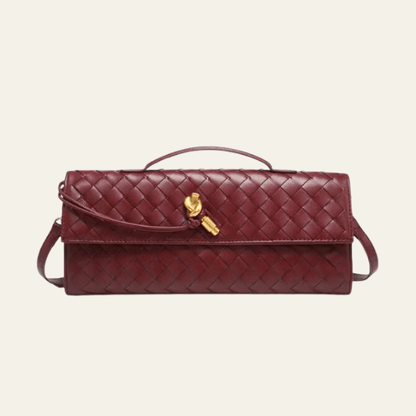 Veron - Leather Woven Clutch