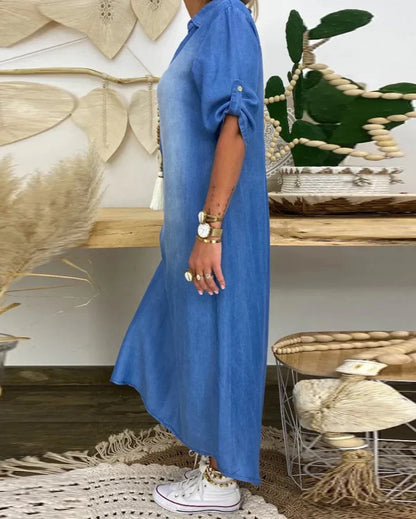 Ibiza | Moodne Denim Maxikleid