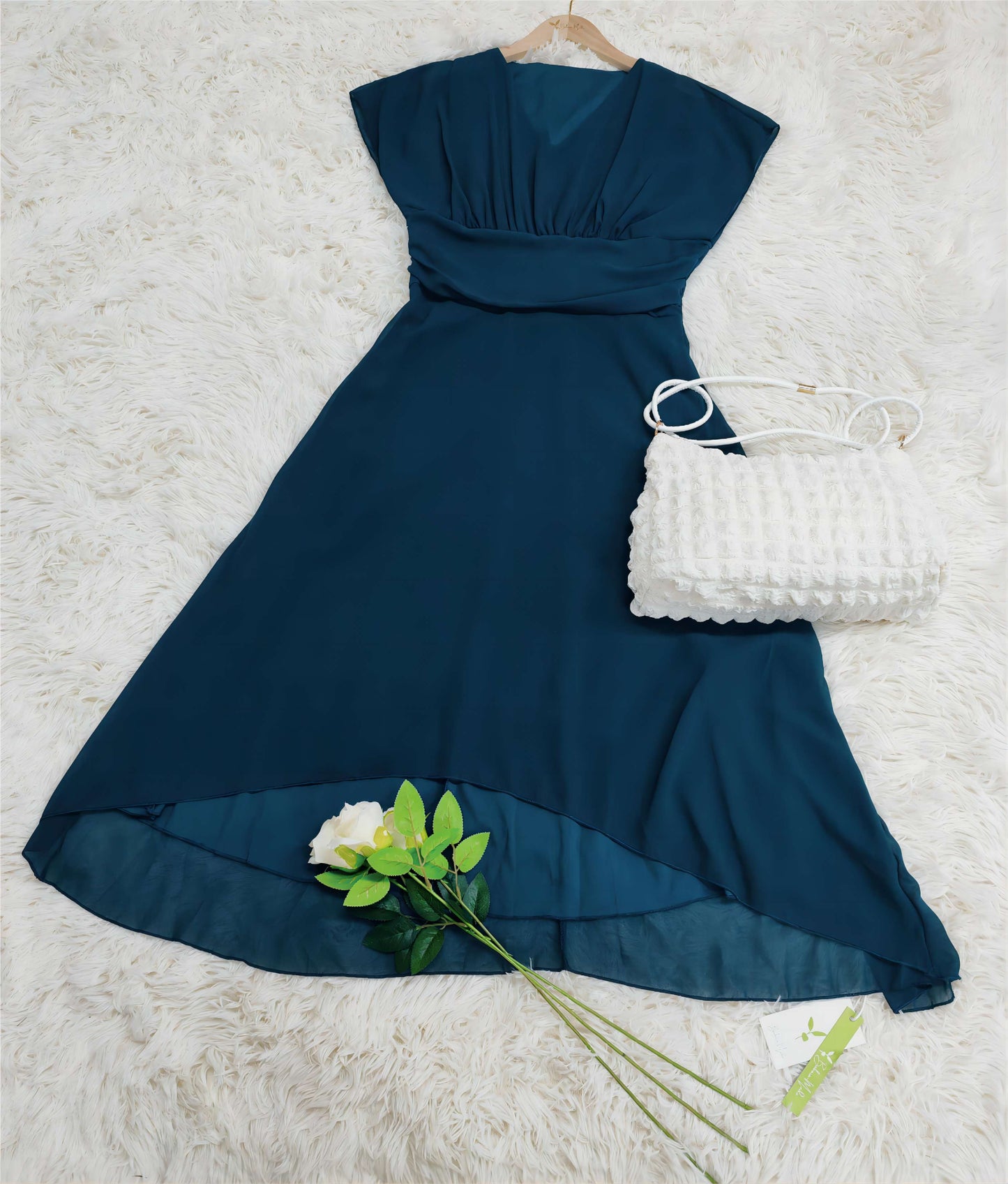 Elegant Midi Klänning i Chiffon för Damer