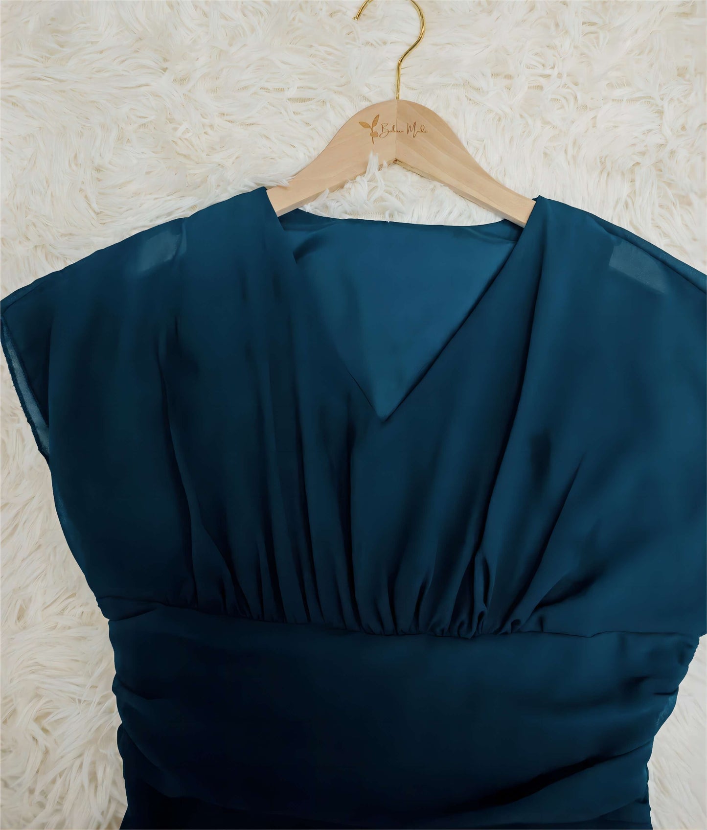 Elegant Midi Klänning i Chiffon för Damer