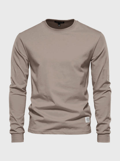T-shirt da uomo in cotone a maniche lunghe - Casual girocollo
