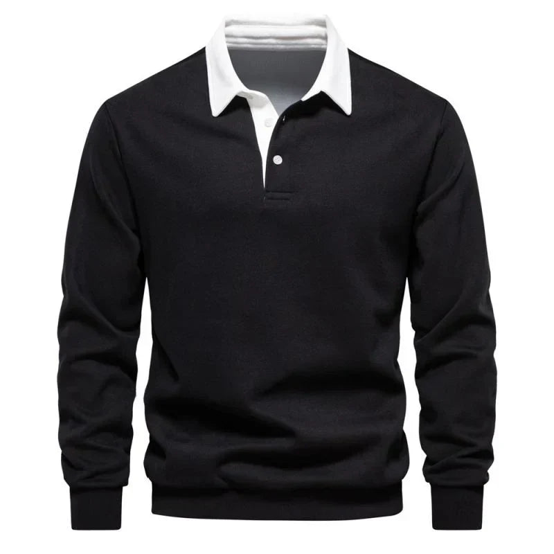 Lucien - Mens Premium Long Sleeve Polo Shirt