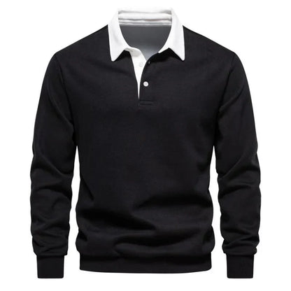 Lucien - Mens Premium Long Sleeve Polo Shirt