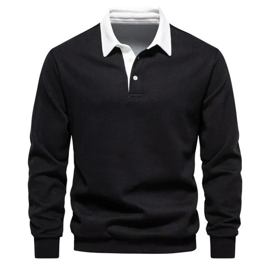 Lucien - Mens Premium Long Sleeve Polo Shirt