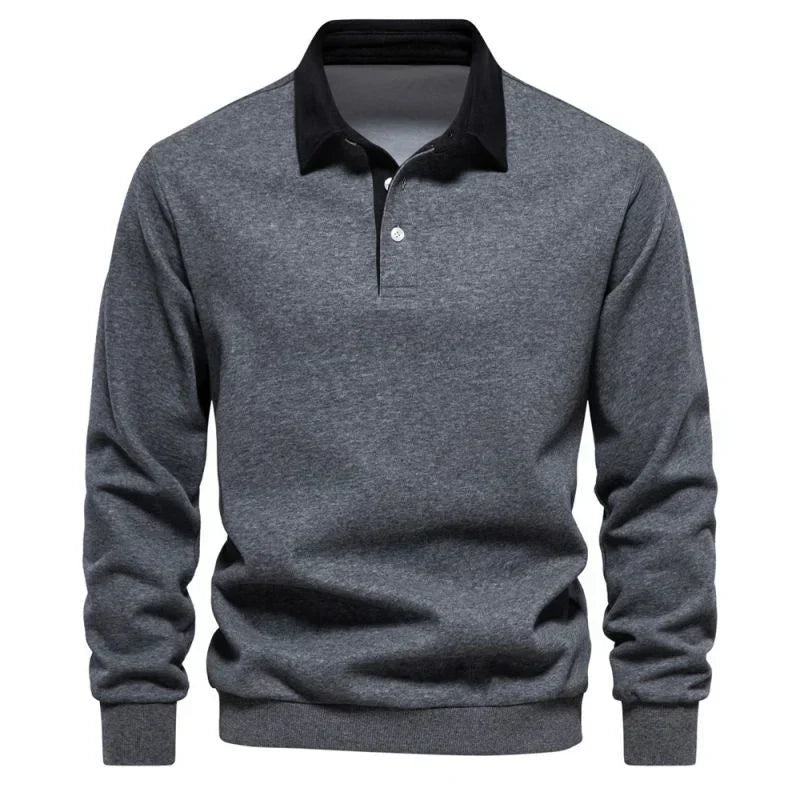 Lucien - Mens Premium Long Sleeve Polo Shirt