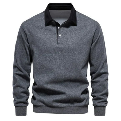 Lucien - Mens Premium Long Sleeve Polo Shirt