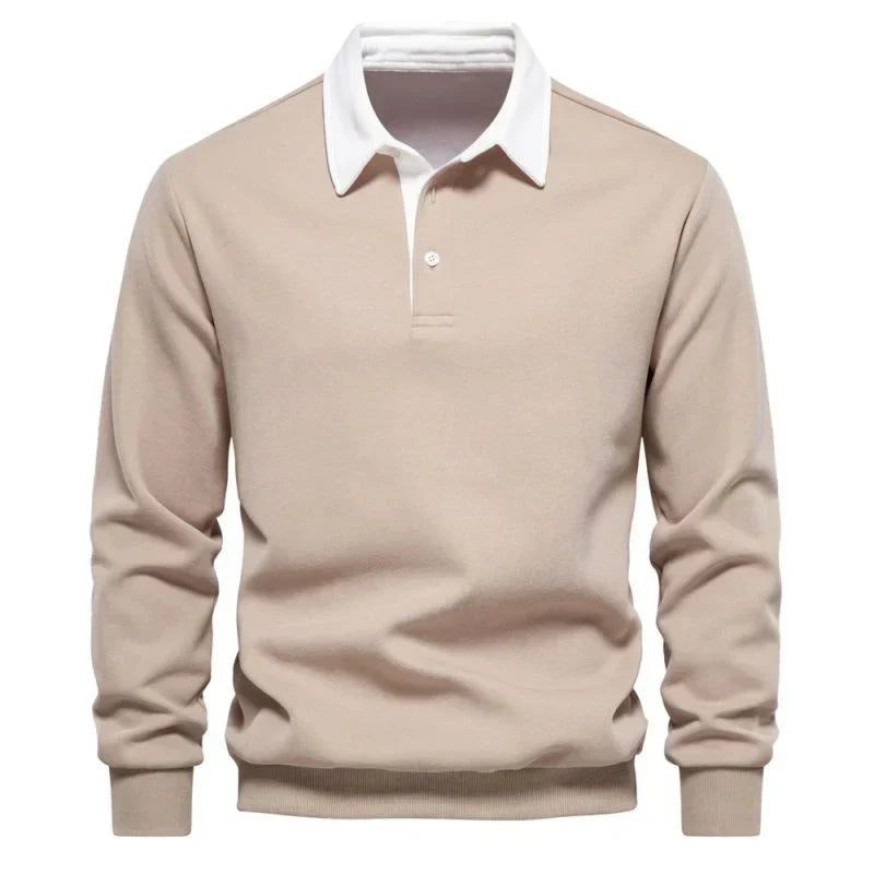 Lucien - Mens Premium Long Sleeve Polo Shirt