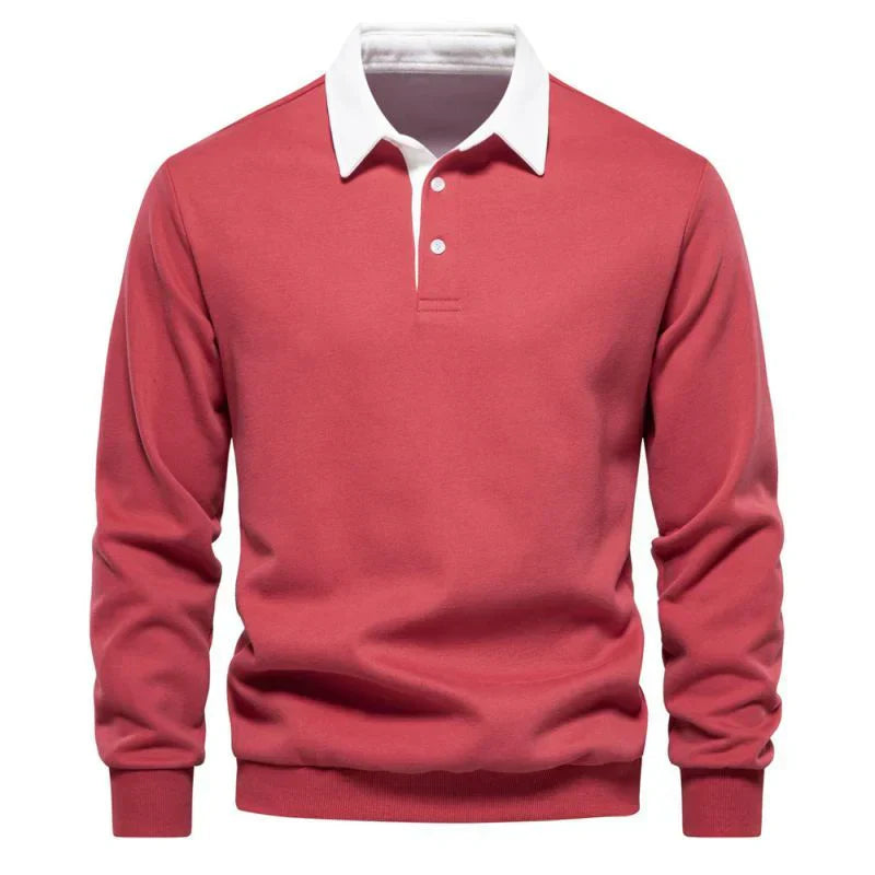Lucien - Mens Premium Long Sleeve Polo Shirt