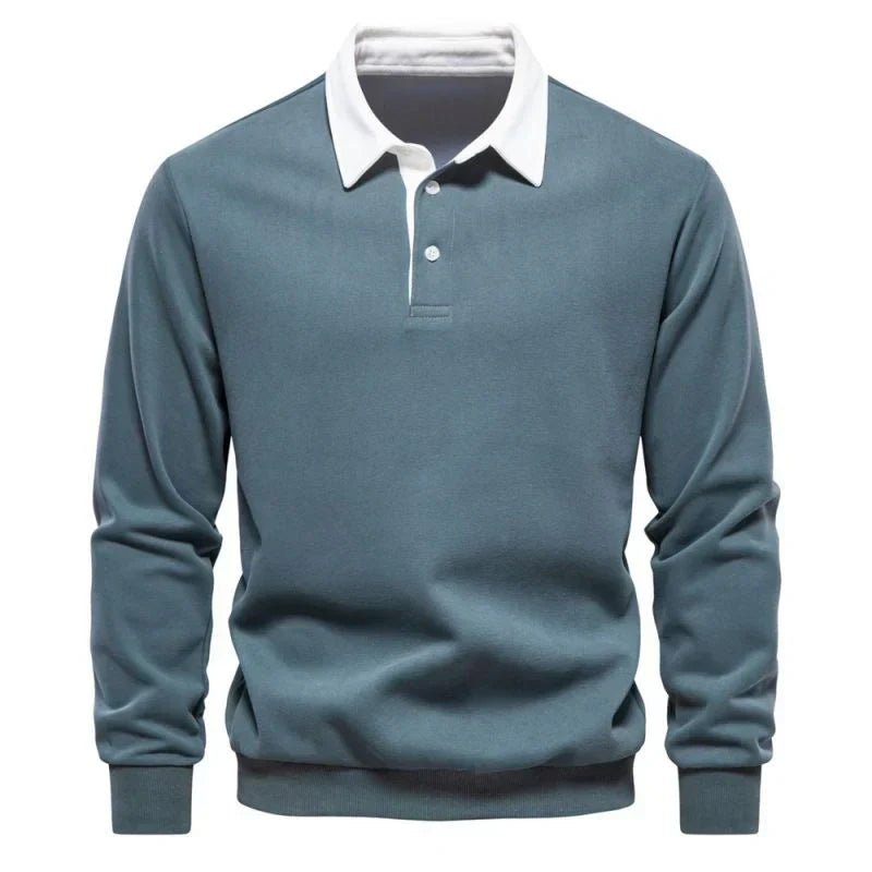 Lucien - Mens Premium Long Sleeve Polo Shirt