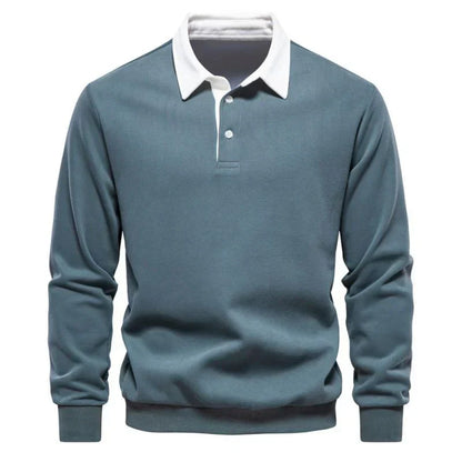 Lucien - Mens Premium Long Sleeve Polo Shirt
