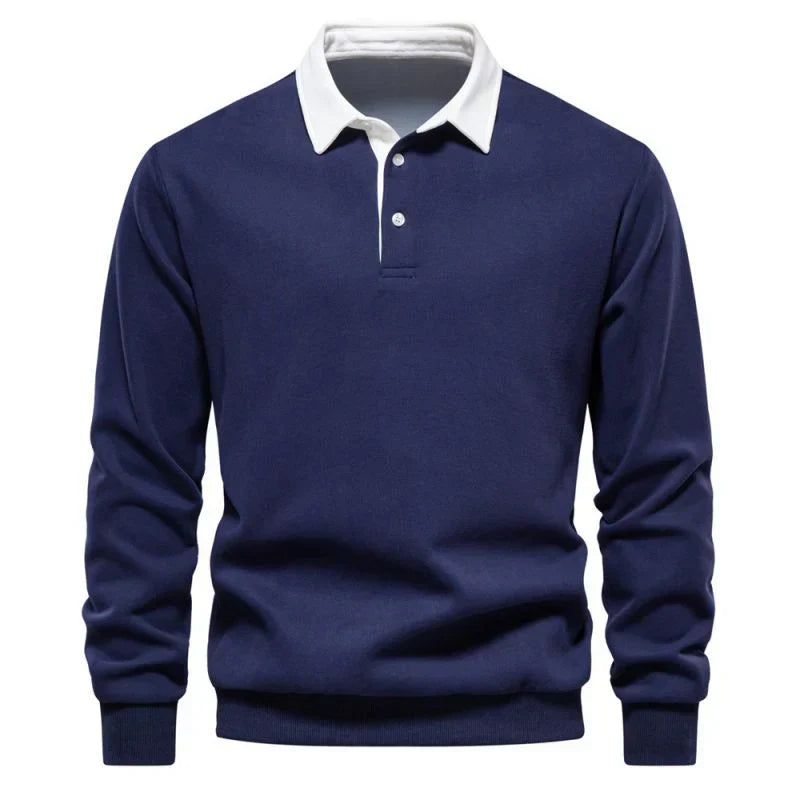 Lucien - Mens Premium Long Sleeve Polo Shirt