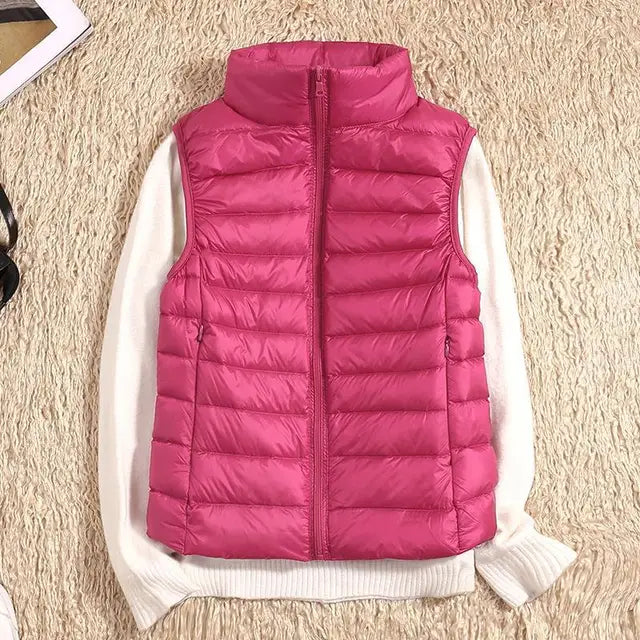 Rose | Women Lightweight na zamek z przodu Puffer Vest