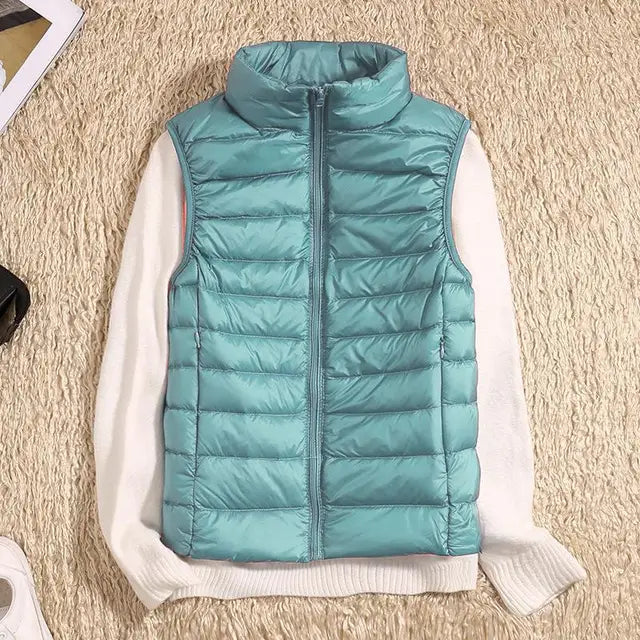 Rose | Women Lightweight na zamek z przodu Puffer Vest