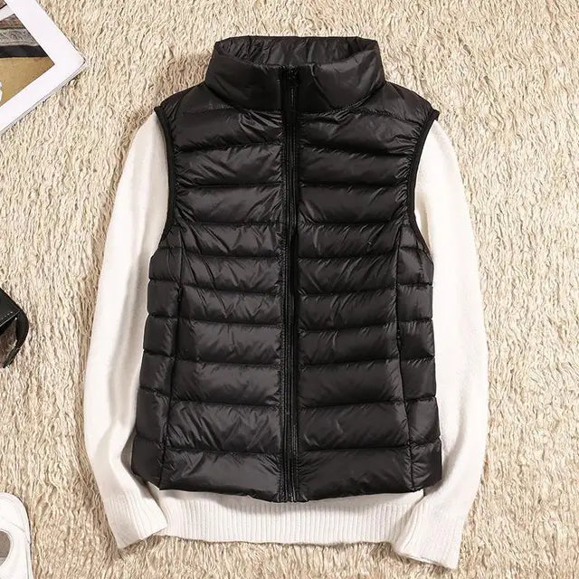 Rose | Women Lightweight na zamek z przodu Puffer Vest