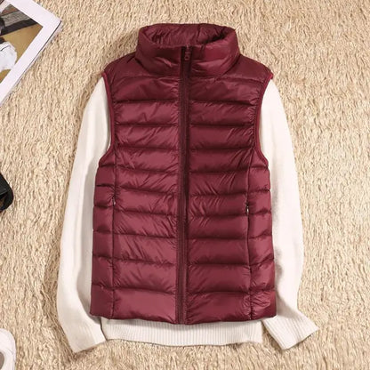 Rose | Women Lightweight na zamek z przodu Puffer Vest