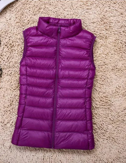 Rose | Women Lightweight na zamek z przodu Puffer Vest