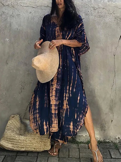 Velora  - Printed Kaftan Maxi Dress
