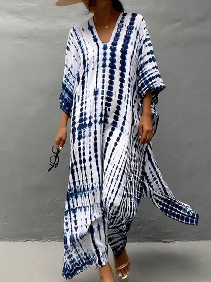 Velora  - Printed Kaftan Maxi Dress
